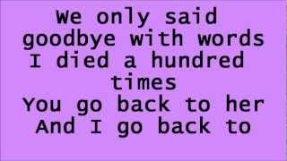 Glee Back to Black with lyrics