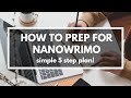 How I Prep My NaNoWriMo Novels (Step by Step)