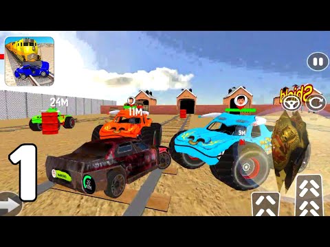 Train Car Demolition Derby Collision Stunts - Death Mode Part 1 (Android GamePlay Walkthrough)