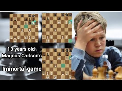 13 years old Magnus Carlson's Immortal game♟️