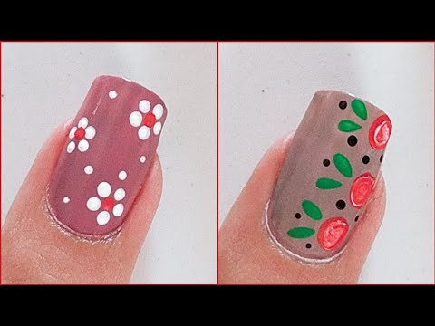 Easy Nail Art Leaf Designs // Diseños de uñas 2024