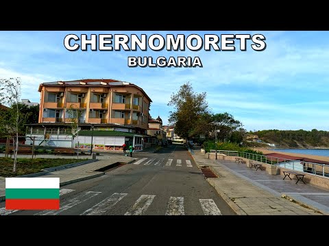 DRIVING around CHERNOMORETS TOWN in BULGARIA 4K (60fps)