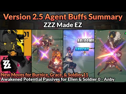Version 2.5 Agent Buffs / Reworks Summary (Burnice, Grace, Soldier 11) | ZZZ Made EZ