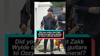 Did you notice that Zakk Wylde brought two guitars to Ozzy’s private funeral? He was fulfilling