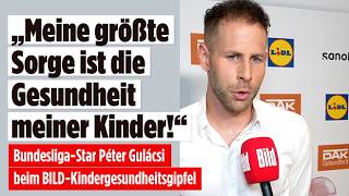 Bundesliga-Star Péter Gulácsi  beim BILD-Kindergesundheitsgipfel