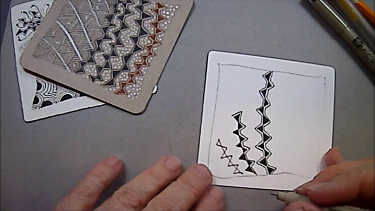 Rain Tangle Pattern Lesson # 46