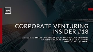 Corporate Venturing Insider #18: Malin Carlström @ ABB Technology Ventures with Nicolas Sauvage