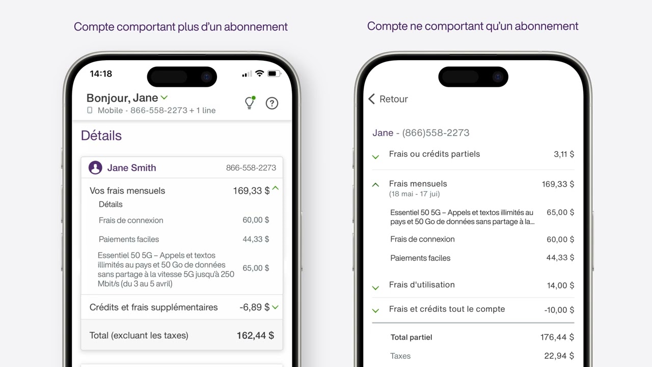 Frais d’utilisation sur votre facture des services mobiles