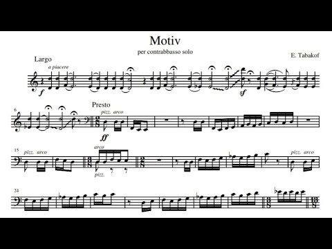 Emil Tabakov - "Motivy" for Double Bass Solo