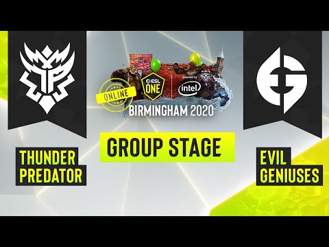 Dota2 - Evil Geniuses vs. Thunder Predator- Game 1 - ESL One Birmingham 2020 - Group Stage - NA