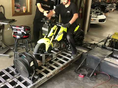 Honda grom Dyno tuning on nitrous
