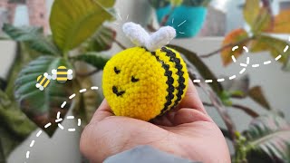 How to Crochet a Honey Bee 🐝 | Easy Step-by-Step Tutorial