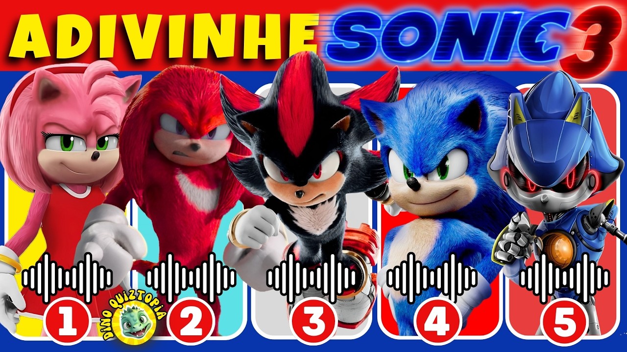 💙🦔🎬ADIVINHE OS PERSONAGENS DO FILME SONIC 3 PELA VOZ ⚡🔵APENAS 3% ACERTAM TODOS🔊 #dinoquiztopia #quiz
