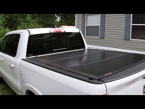 RAM 1500 Rough Country 3 Panel Tonneau Cover Installation. HARD LOW PROFILE BED COVER.