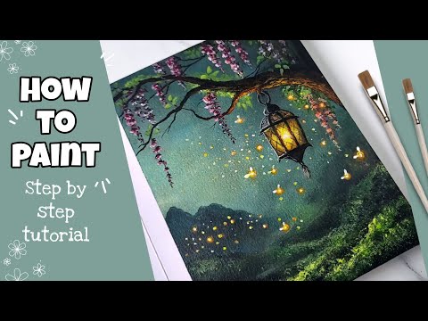 How to Paint ||Acrylic Painting ||Fairy lamp ||Step by Step Tutorial