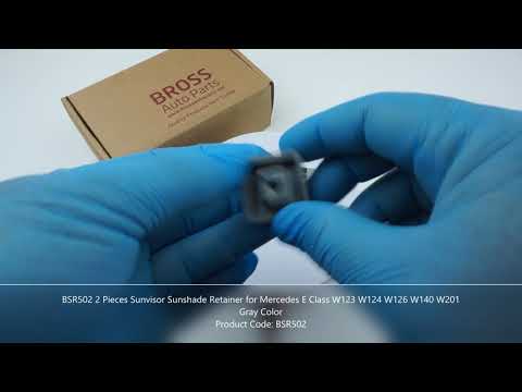 BSR502 2 Pieces Sunvisor Sunshade Retainer for Mercedes E Class W123 W124 W126 W140 W201 Gray Color