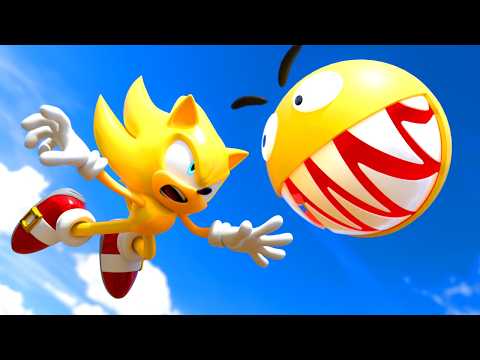 Super Sonic vs Pacman in Sonic world final battle