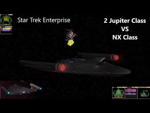 2 Jupiter Class Ships VS NX Class Enterprise | Both Sides | Star Ship Battle | Bridge Commander |