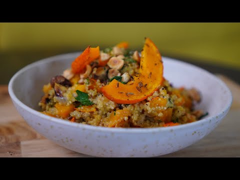 Autumn Kinoto with quinoa, pumpkin, chestnuts and hazelnuts