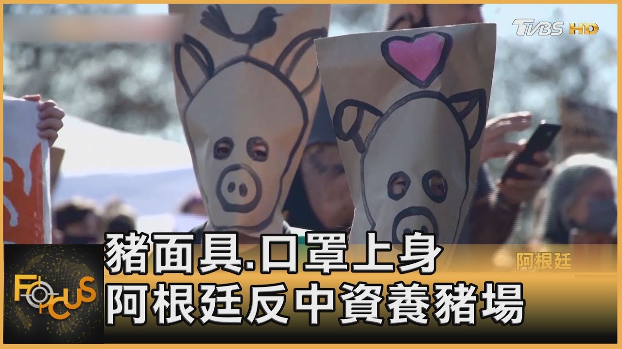 豬面具.口罩上身 阿根廷反中資養豬場