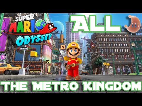 Super Mario Odyssey: All Power Moons (Metro Kingdom) - Walkthrough