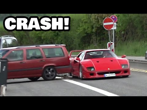 Old Volvo Crashes into a Ferrari F40!