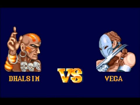 Street Fighter II SNES - Dhalsim vs. Vega - Hardest Setting