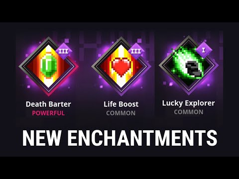 Life Boost / Death Barter / Lucky Explorer Enchantments Minecraft Dungeons Howling Peaks DLC