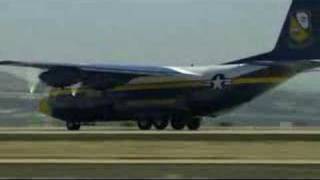 Blue Angels Fat Albert takeoff with rockets.