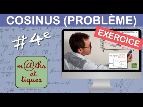 EXERCICE : Résoudre un problème à l'aide du COSINUS (1) - Quatrième