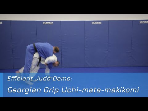 Georgian Grip Uchi-mata-makikomi - Demo — judo technique demonstration