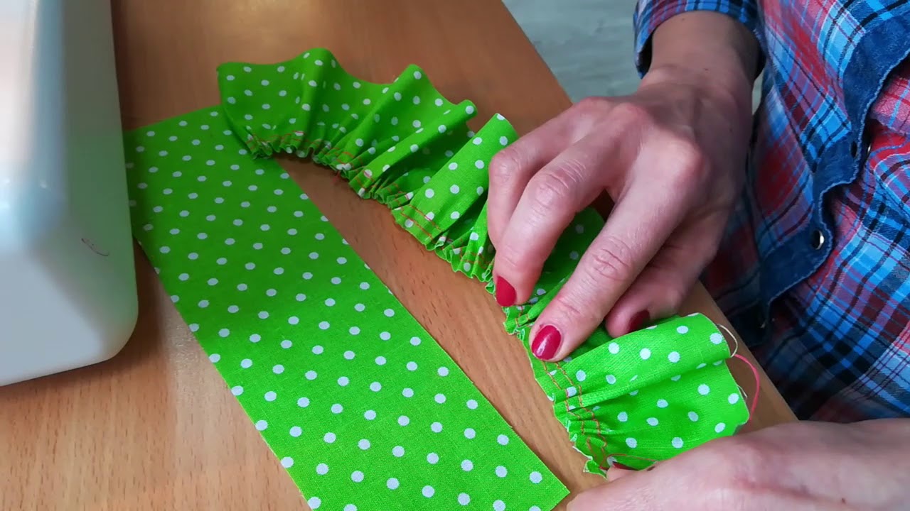 Jak uszyć falbankę sposób 2 - marszczenie krok po kroku