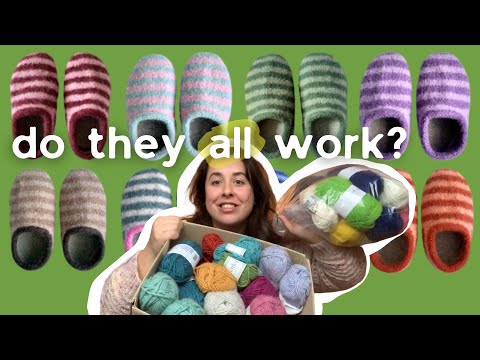 i tested different yarns for the sailor slippers (so you can learn from my mistakes)
