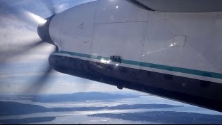 Takeoff from Bellingham Airport in a Horizon Air Q400
