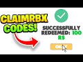 ALL NEW WORKING CLAIMRBX CODES 2024