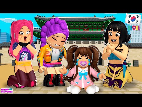 BABY SARINHA GOT LOST IN SEOUL AND FOUND THE HUNTRIX!! ROBLOX