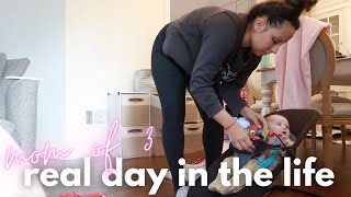 REAL DAY IN THE LIFE OF WITH A NEWBORN | mom of 3