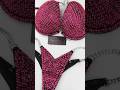 Neon Pink on Black Bikini Competition Suit (B164) Neon Pink on Black Bikini Competition Suit (B164)