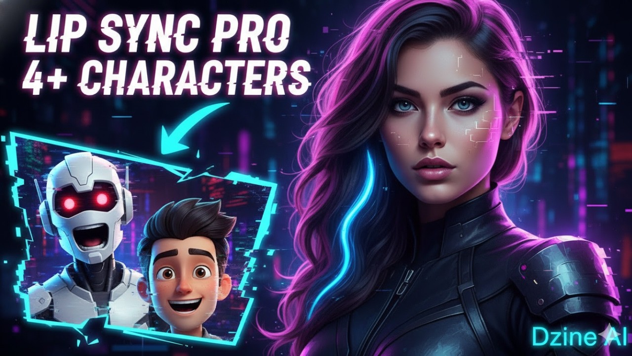 EASIEST Multi-Character AI Lip Sync! | Dzine AI NEW Feature (Full Tutorial)