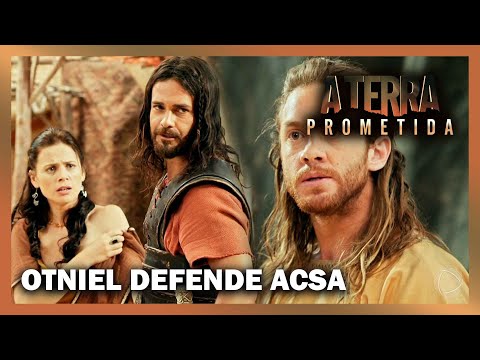 Otniel impede que Gibar beije Acsa a força | A TERRA PROMETIDA