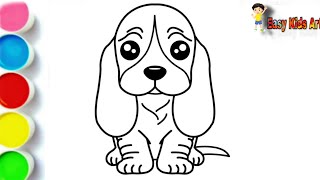 🐶 How to Draw a Cute Puppy Dog 🐾 | Easy Drawing for Kids