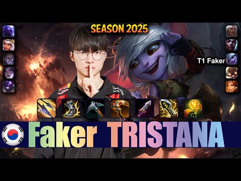 T1 Faker TRISTANA vs SYLAS Mid - Patch 25.18 KR Ranked | lolrec