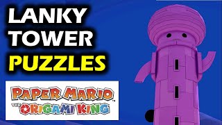 Lanky Tower Puzzle: Jewel Locations | Yellow Streamer | Paper Mario The Origami King Walkthrough