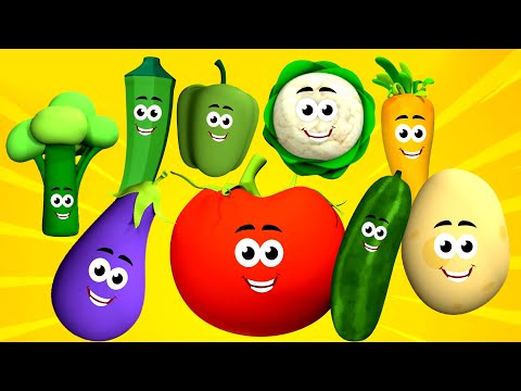 Ten Little Vegetables, Learning Videos And Nursery Rhymes for Kids