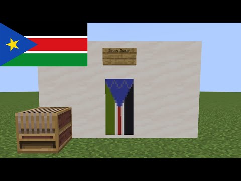 Hidden secrets! Creating South Sudan's flag in Minecraft