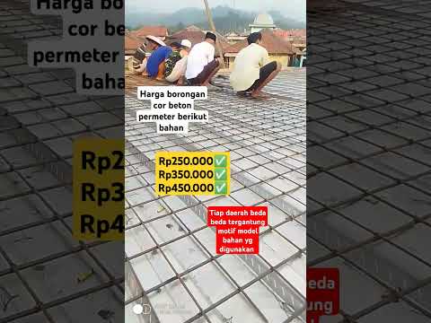 Borongan cor beton permeter berikut bahan