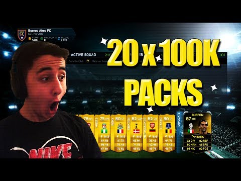 20 x 100k PACKS | HUGE PACK OPENING - FT 87 RATED PLAYER & 2 IF | Fifa 14 Ultimateam