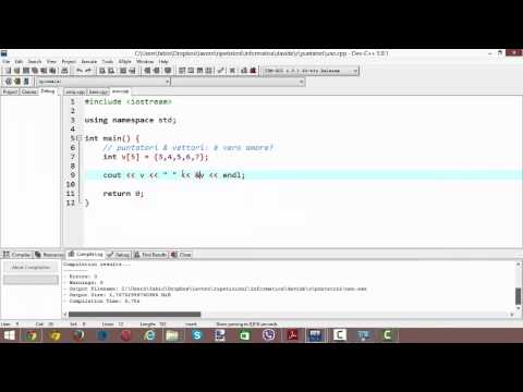Puntatori in C++ - 2 - Interazione con gli Array