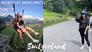 First time Swiss paragliding and hitch hiking travel vlog | Bucketlist Bachelorette