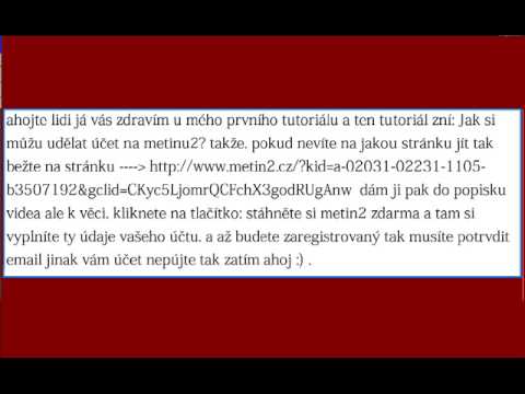 tutorial jak si vytvořit na metinu2 účet :)